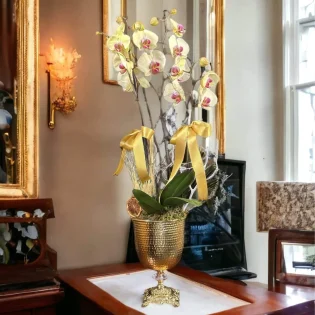 Retro Gold Kadeh Orkide
