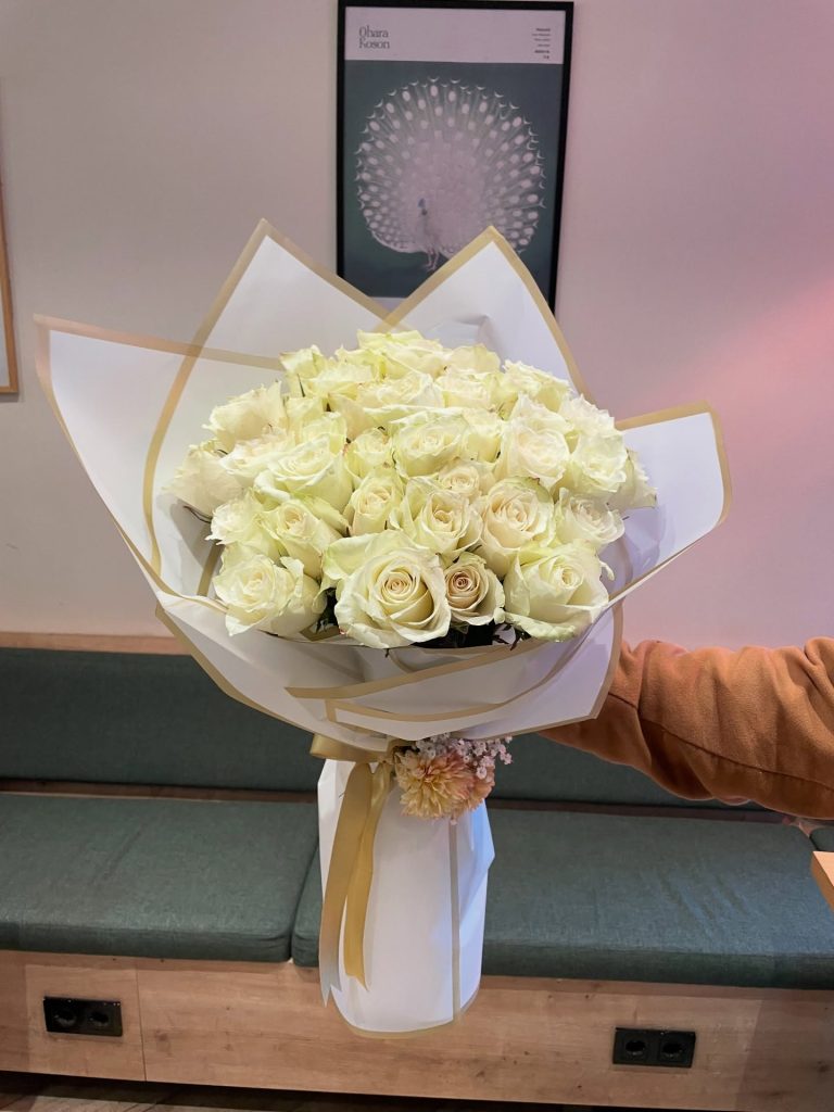 White Rose Purity Bouquet (41 roses)