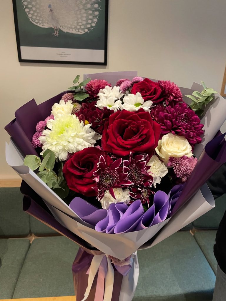 Ruby and Lilac Bouquet
